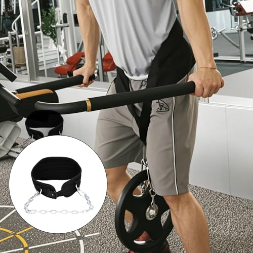 Weightlifting Dipping Belt With Chain Weight Dip With Steel For Pullups Gym Workout Lifting Waist Belt