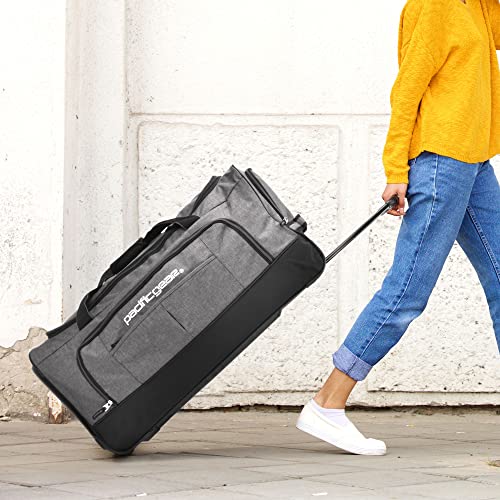 Pacific Gear Duffel Bag with Rolling Wheels - color: Gray, size: 30 inch