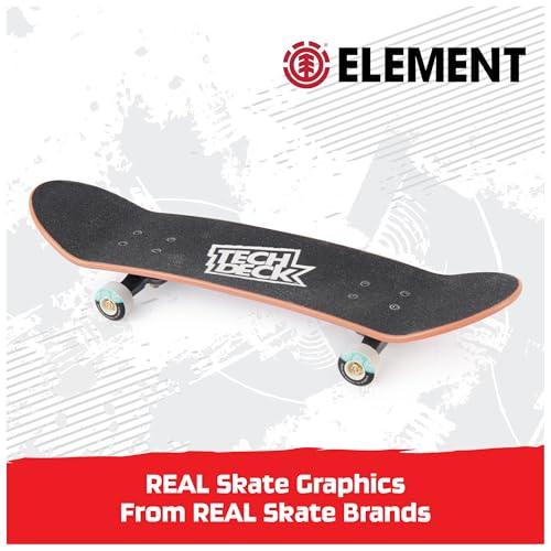 TECH DECK Element Handboard, Authentic Mini Skateboard | 9x Larger than a Fingerboard, Hands Only, Authentic Graphics, Die-Cast Trucks, Skateboard Gifts for Kids & Collectors Ages 6+ - style: Element