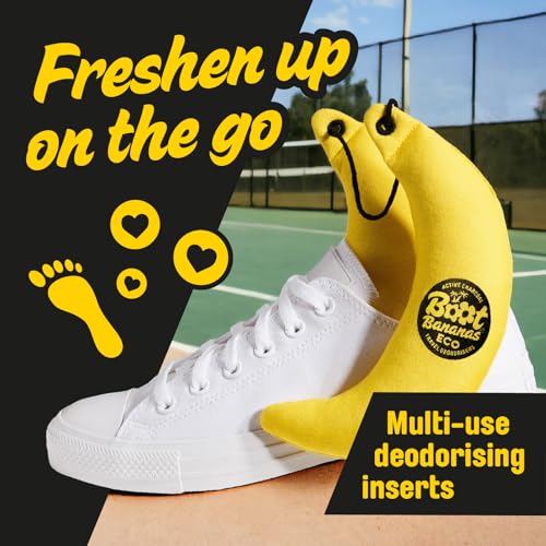 Boot Bananas Eco Travel Deodorisers, Lightweight, Reusable, 1 Pair - Light | Eco-friendly, reusable, lasts up to 12 months, neutralizes odors, purifies air, perfect for sports shoes and gloves, Boot