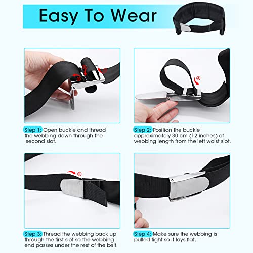 Scuba Weight Belt with 5 Pockets, Quick-Release Buckle Diving Pocket Weight Belt Adjustable Snorkeling Webbing Weight Pouch Belt fit for Waist 32" to 52" Black (Not Including Weights)