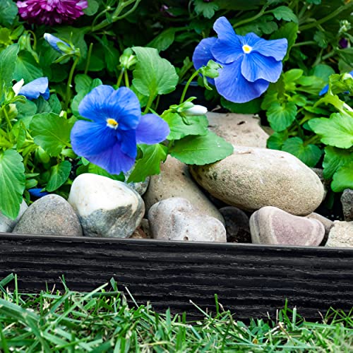 EasyFlex 2.5" Tall Wall No-Dig Landscape Edging Kit - 100 Foot, Black - color: Black, size: 100 Foot, style: Tall Wall