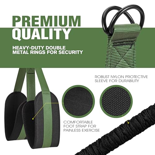 Pull Up Assistance Bands, Resistance Bands for Pull Up Bar Workout, Adjustable Heavy Duty Pull Up Assist Equipment with 4 Assistance Bands, Home Gym Fitness Exercise Strength Training - color: Green