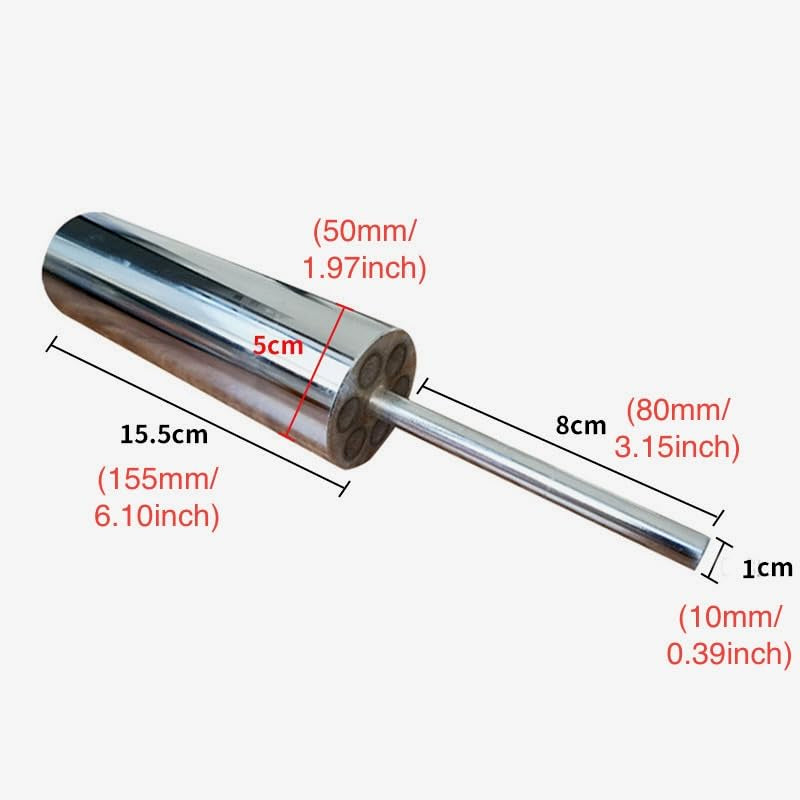 Magnetic Gym Stacked Weight Pin Cable Machine Weight Plate Extender (Length 80mm/3.15inch Diameter 10mm/0.39inch)