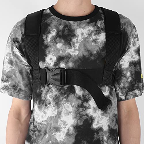 Weight Bearing Shoulder Strap, Nylon Resistances Strength Training Shoulder Bands Pulling Sled Harness Vest Bands with Pulling Strap for Football Workout - color: Black