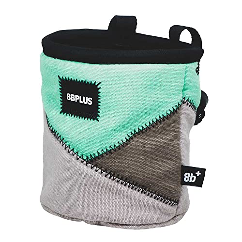 8BPLUS PROBAG - Chalk Bag for Climbing & Bouldering - Belt, Carabiner and Giftbox Included - Wide Opening - Brush Holders for Left & Right Handers - style: TEAL