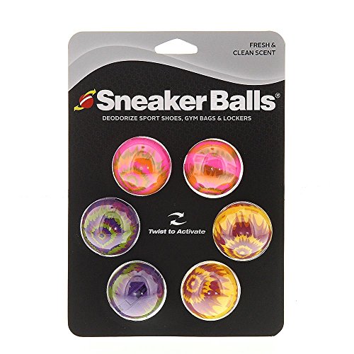 Sneaker Balls Odor-Fighting Shoe Fresheners, Eliminates Unpleasant Smells, Perfect For Sneakers, Gym Bags, Gear Bags, Drawers, Lockers, And More!, Radial Tie Dye, 6 Pack - color: Tie Dye (Fresh & Clean), style: 6 Pack