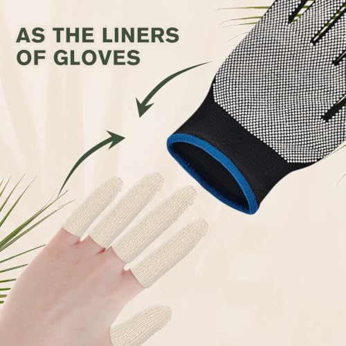 Evridwear 20PCS Cotton Finger Cots for Eczema, Cracked Skin, Calluses | Moisture Wicking Cotton Cushion Finger Covers Cot Sleeves Fingertips Protect for Men & Women,L/XL - size: 1 Pack Long