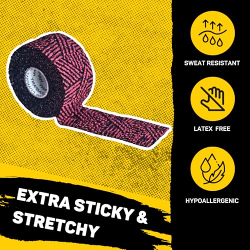 Happy Thumbs Tape - Gym & Hook Grip Tape - Thumb & Finger Protection - for Cross Training, Weightlifting, Gymnastics & More - Stretchy Adhesive Athletic Weightlifting Tape - 24 ft Long 3 Pack - color: Fire