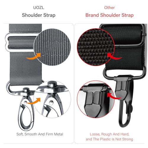 59 Inch Shoulder Straps, Soft with Ultra-Thick Fixed Shoulder Pad, Two Way Independently Adjustable Buckle Replacement Straps for Laptop Bag Messenger Bag Tool Bag Luggage,Deep Gray - color: Deep Gray, size: 59 inch