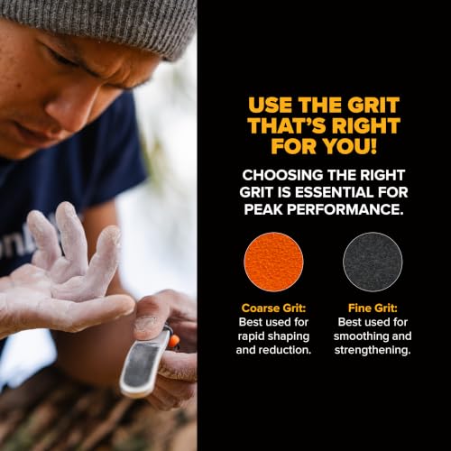 Climbskin Replacement Sand Papers - Includes 10 Premium Adhesive Replacements for Climbskin Aluminum Skin File - 5 Coarse and 5 Fine Sand Paper Refills