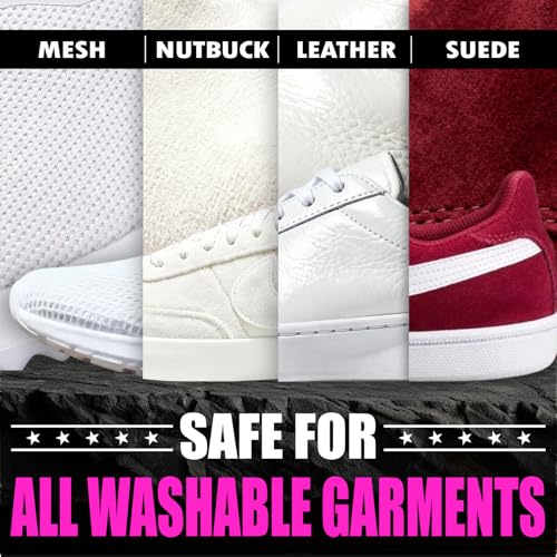 Shoe Cleaning Kit - 10.5 Oz Large Capacity White Shoe Cleaner with 3 Brushes & a Towel, Safe for Sneakers, Suede, Leather, Tennis Shoes & Mesh