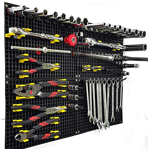 Ascend Tools Accessories for Organizer Genie Pegboards to Scale Up Organized Workspace (Metal Hooks 2 inch/50 mm - 10 Pieces) - style: Metal Hooks 2 inch/50 mm - 10 pieces per pouch