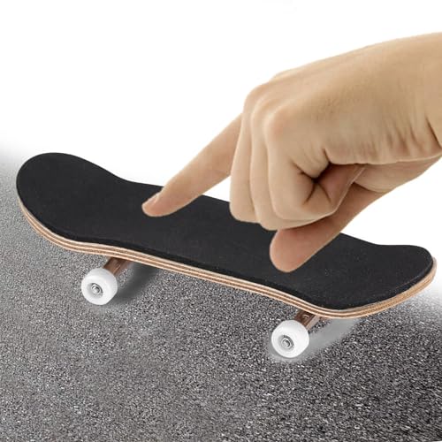 HERCHR Finger Boards, 1Pc Maple Wooden Alloy Fingerboard Finger Skateboards Creative Fingertips Daliy Playing Relaxing Movement Set with Box for Relax Play (White) - color: White