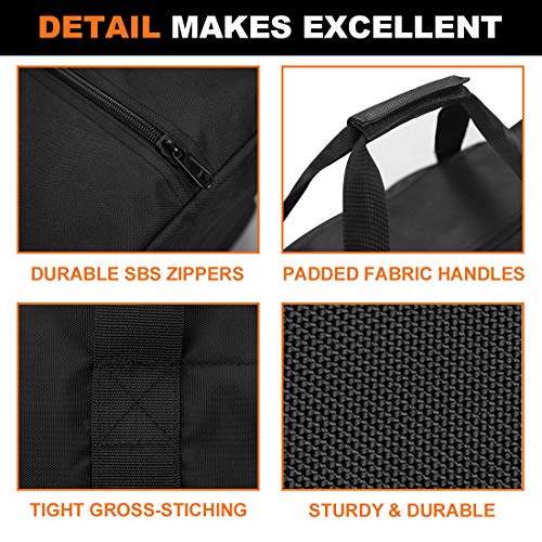 Sports Duffle Bag - Extra Large Travel Duffel Luggage Bag with Upgrade Zipper, Sturdy & Water Resistant, Black (Black 47inch) | Heavy Duty Dual Zipper, 600D Polyester, Oversized Capacity, Sturdy & Water Resistant for Camping Outdoor Moving, Black - size: