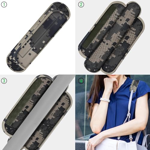 ZINZ Ultra Thick & Breathable Universal Shoulder Pad Cushion for Bag - Long & Comfort - color: Camouflage Gray
