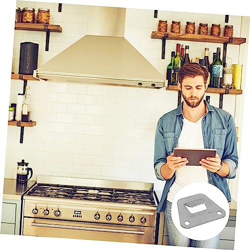 Housoutil 10-Pack Stainless Steel Range Hood Hanging Plate Kitchenware Rack Easy Install Accessories