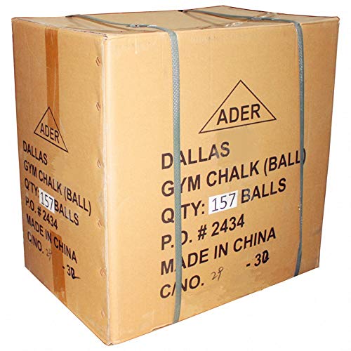 Ader Sporting Goods Refillable Gym Chalk Ball & Chalk Bag- Climbing, Lifting Weight, Gymnastics and Workout - color: Full case 157balls