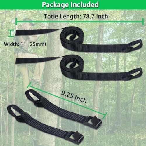 Huntury Climbing Stick Straps, Tree Stand Strap, Climbing Steps Replacement Strap, Climbing Stick Attachment, Quick, Easy and Quiet to Install, Treestand Accessessories For Hunting - style: Pack Of 4