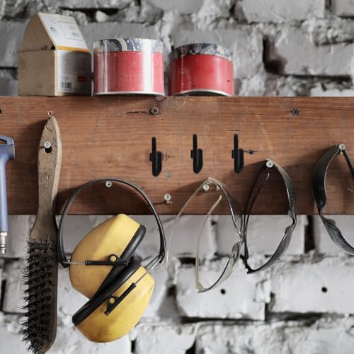 FOMIYES 20Pcs Plastic Pegboard Hooks for Garage Storage Universal Shop Peg Hooks Utility Tool Hangers for Wall Hanging Board and Workshop Organization