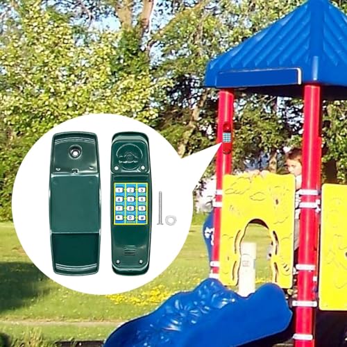 Childrens Playhouse Toy Telephone Outdoor Equipment Pretend Playground Pirate Wheel Game for Educational Gift Children, Green