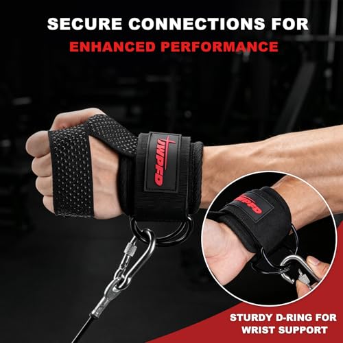 Lifting Straps With D Ring for Weightlifting, Cable Machine, Comfortable Wrist Brace Enhanced Grip for Gym Wrist Straps for Men Woman - size: L