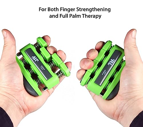 Finger Strengthener Grip, Finger Exerciser & Hand Strengthener, Workout Equipment for Musician, Rock Climbing and Therapy, Hand strengthening rehab - 2 Pack - color: Medium & Heavy