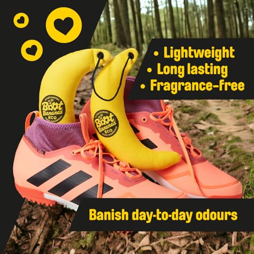 Boot Bananas Eco Travel Deodorisers, Lightweight, Reusable, 1 Pair - Light | Eco-friendly, reusable, lasts up to 12 months, neutralizes odors, purifies air, perfect for sports shoes and gloves, Boot