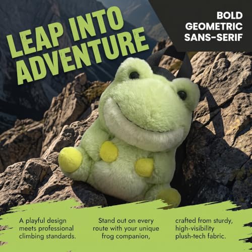 Cute Frog Plush Chalk Bag for Rock Climbing, Soft Fluffy Animal Climbing Magnesium Pouch with Adjustable Belt, Novelty Stylish Chalk Bucket for Bouldering Gym Training
