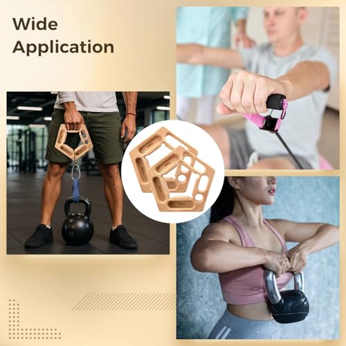 2 Pcs Climbing Holds Made of Wood, Multi-Functional 7-in-1 Grip Boards, Training Adjustable Hand Grips for Pull-Up & Grip, Mounting Ropes Included, Great for Workouts Indoors and Outdoors
