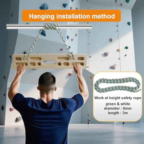 Climbing Hangboard Rock Climbing Training as Climbing Fingerboard with Jugs, Slopes and Edges, Pockets as Door Mounted Training Station Rock Climbing Pull Up Bar
