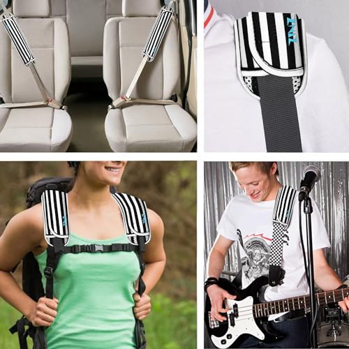 ZINZ Ultra Thick & Breathable Universal Shoulder Pad Cushion for Bag - Long & Comfort - color: Black&white