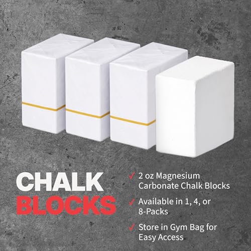 SPRI Chalk Block & Chalk Ball for Gymnastics, Rock Climbing, Bouldering, Rings, Weightlifting, Pool Billiards - size: 2 oz Block (8-Pack)