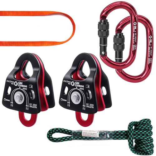 GM CLIMBING Haul Kit for 5:1 Mechanical Advantage Pulley Hauling Tensioning Load Releasing System Block and Tackle