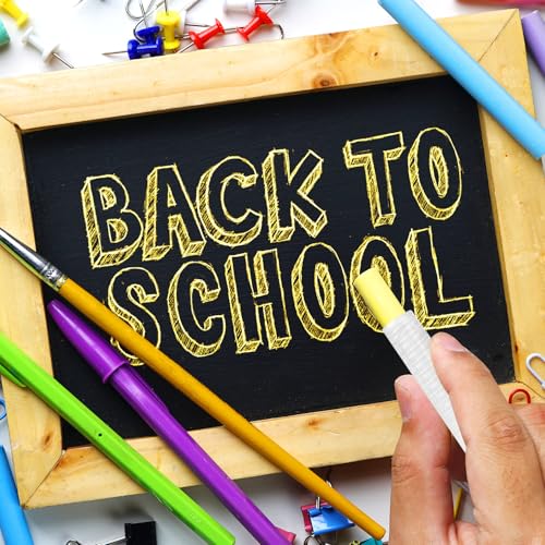 Chalk Holder - Chalk with Holder - Clear Chalkboard Chalk - Dustless - For Blackboard & Whiteboard - 5 Pack