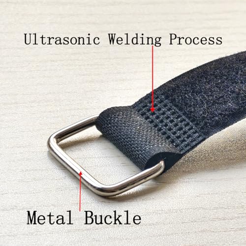 12 inch Reusable Fastening Cable Straps - Hook and Loop Fixing Straps - 12 Pack - size: 1 x 12 in