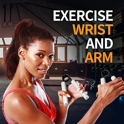 Grip Strength Trainer Set, 6 Pack, 50-350LB, Wrist Forearm Strengthener, Metal No Slip, Hand Grip Gripper Strengthener for Strength Training and Exercise, Hand Workout Squeezer Grip Strength - color: 3Pack,100-200lb,Silver+Blue+Red