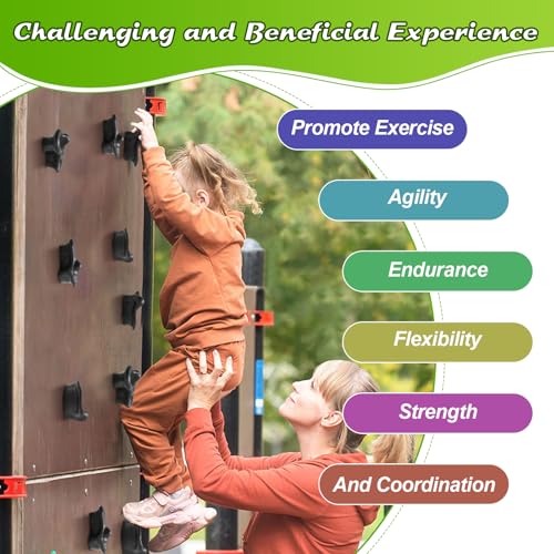 20 Pack Rock Climbing Holds Extra Large | Polyethylene Climbing Rocks with Mounting Hardware, DIY Indoor Outdoor Playground Backyard Park Play Set