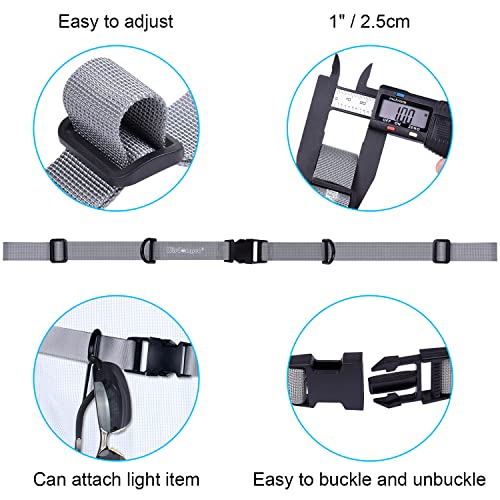 Wisdompro Backpack Chest Strap, Heavy Duty Backpack Sternum Strap Add on | Adjustable Nylon Chest Belt Replacement with Quick Release Buckle, for Travel, Hiking, Camping and Jogging - with Slide Locks - color: Gray