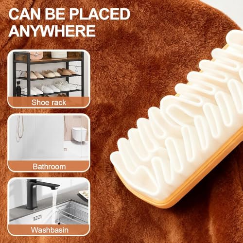 Suede Brush for Shoes, 2026 Suede and Nubuck Cleaner Kit, Soft Rubber Cleaning Brush with Wooden Handle, Suede Shoe Cleaner for Boots, Bags, Jackets, Couch & Sneakers (1)