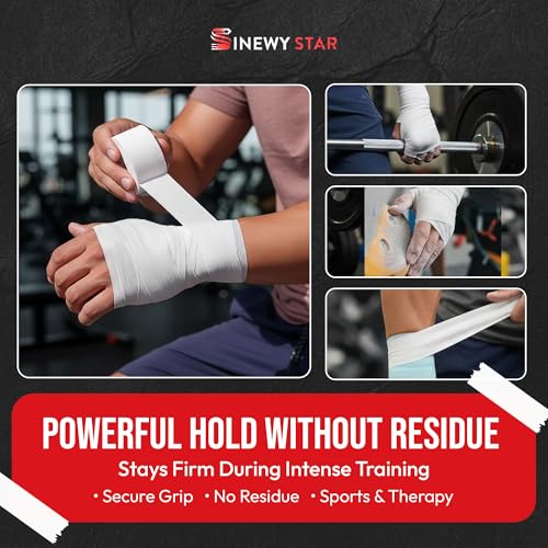 32-Pack Athletic Tape Bulk, 960 Feet Bulk Sports Tape, Strong Adhesive White Tape, Protect and Prevent Injuries, Promotes Faster Healing, Athletic Training First Aid Supplies - size: 32-PACK