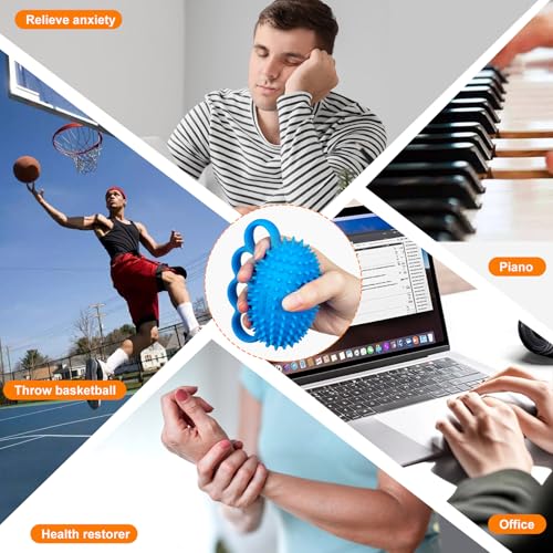 Swokcy Stress Balls for Adults – Hand Exercise Ball & Squeeze Ball Grip Strength Trainer for Finger Therapy, Stress Relief, and Hand Workout(2 pack)