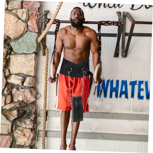 GARVALON Weighted Dipping Belt with Heavy-duty Chain, Thickened Pull-up Waist Belt for Weightlifting, Bodybuilding Resistance Training Equipment for Muscle Strength