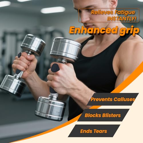 Workout Grips for Weight Lifting & WODs - Rubber Hand Callus Guard for Pull Ups, Gymnastics & Cross Training - Non-Slip Palm Protection Gloves for Men & Women