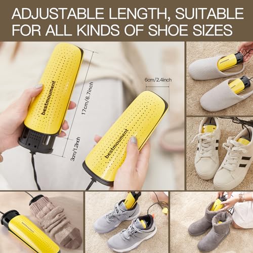 Boot Dryer Shoe Dryer, Portable Footwear Dryers Machine with Auto Temperature Control for Rainy Seasons Winter Travel, Extendable Boot Warmer Fireproof Drying for Shoes, Gloves, Socks - style: Original Dual-Core Shoe Dryer