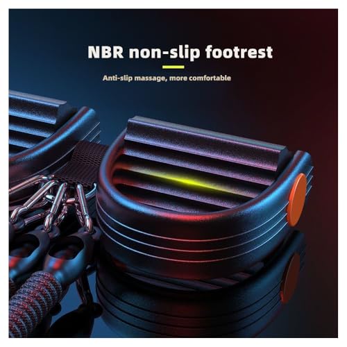 Multifunction Tension Rope Set,Upgraded Smart Stirrup Puller Adjust Sit Up Bar-Pedal Puller Tensioner Workout Bands Resistance with Abdomen/Waist/Leg/Hips/Chest/Back