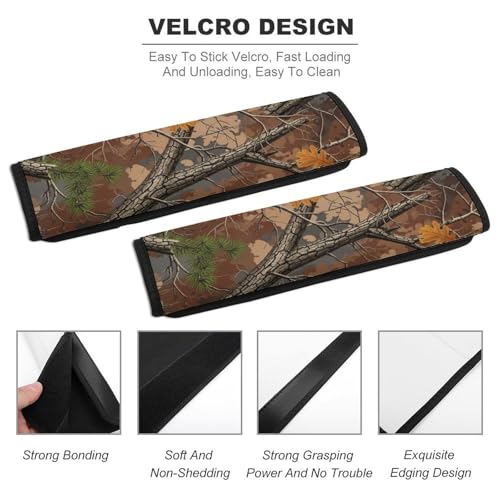 2 Pack Breathable Car Seat Belt Pad for Child, Stroller Pushchair High Chair, Hunting Camo Neck Strap Covers, Neck and Shoulder Support - color: Pattern 471