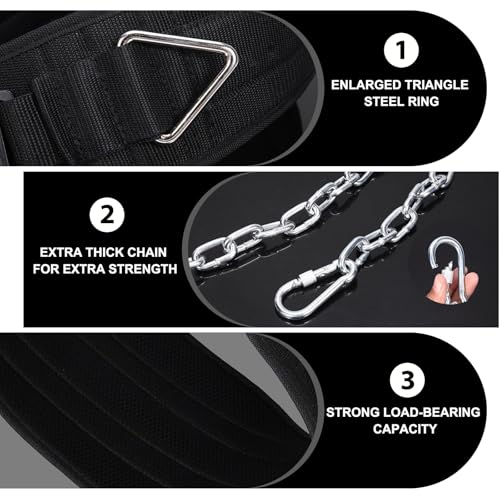 Weightlifting Dipping Belt With Chain Weight Dip With Steel For Pullups Gym Workout Lifting Waist Belt