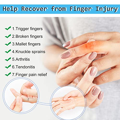 Finger Compression Sleeves, 10 Pcs | Finger Protectors Cots for Arthritis Swelling Basketball Sport, Breathable Elastic - color: Azure
