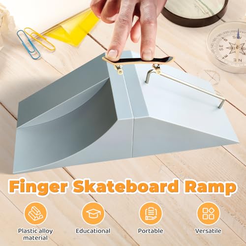 DYNWAVE Mini Finger Skateboard Ramp Gifts Finger Toy Multifunctional Training Props Hand Eye Coordination Accessories Sturdy Portable, Ramp - size: Ramp